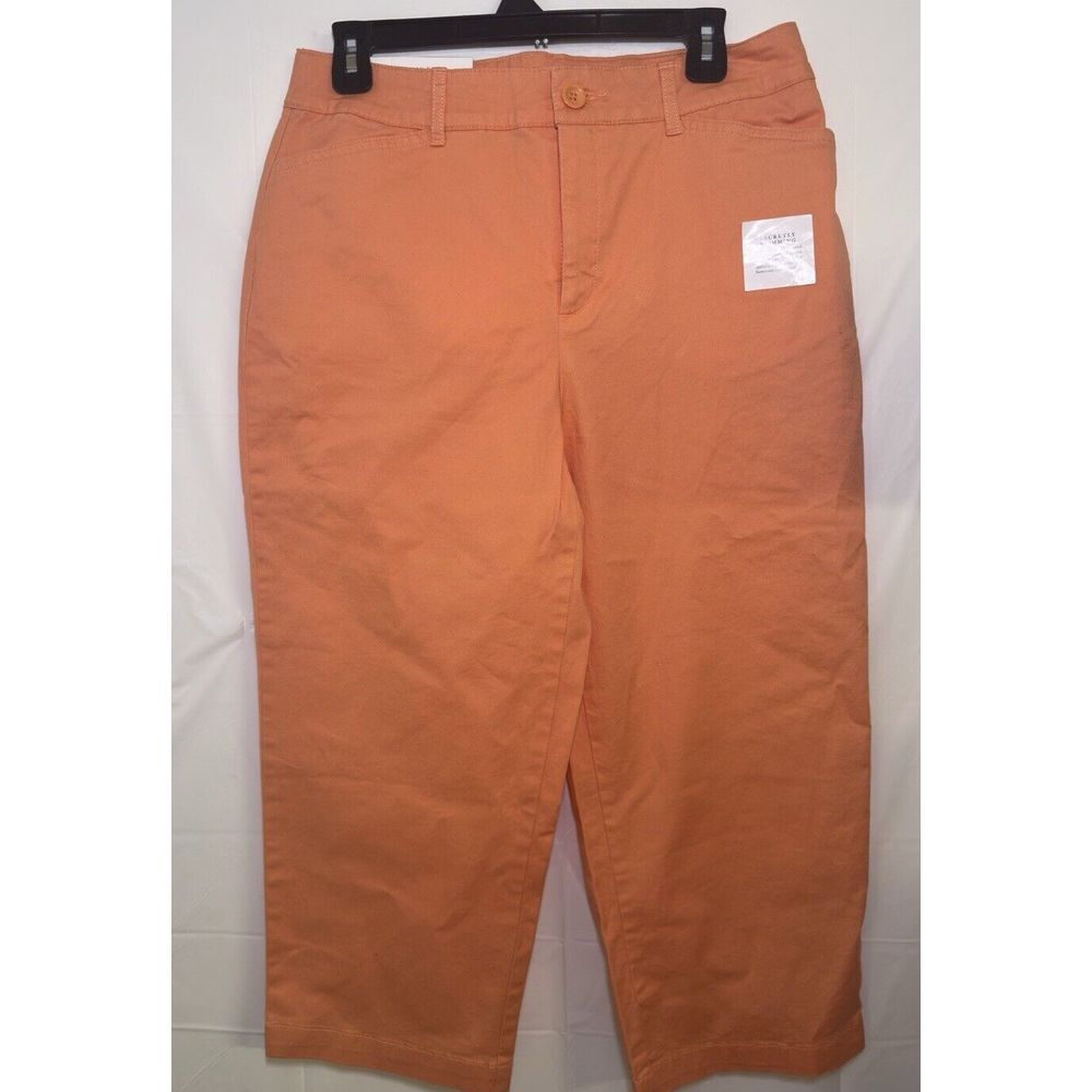 NWT Croft & Barrow Classic Fit Slimming Capris Women's Coral Size‎ 10  Stretch